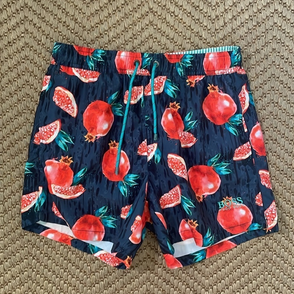 Hugo Boss - Swim Shorts - Navy / Red - Small